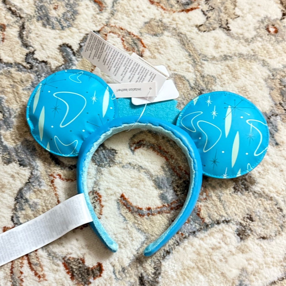 2022 Disneyland Parks Marquee Sign Mickey Minnie Mouse Ear Headband retro blue - Picture 4 of 4